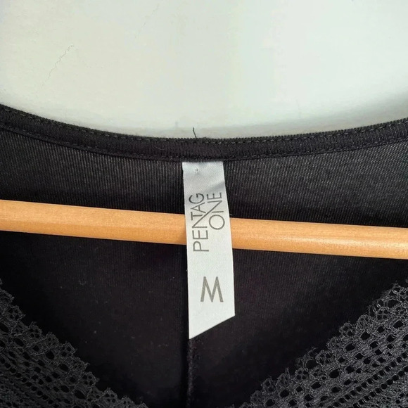 Pentagone Black V-Neck Knee-Length Babydoll Dress size medium - Picture 4 of 5